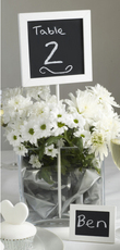 Shabby Chic Table Number Holders Chalkboard 5 Pack