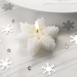 Small Shimmering Snowflake Candle 3 in a pack