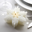 Large Shimmering Snowflake Candle