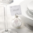 Shimmering Snowflake Bauble Place Card Holder