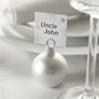 Matt Silver Bauble Place Card Holders