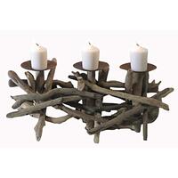 Driftwood 3 Plate Candle Holder Driftwood 3 Plate Candle Holder