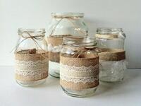 Hessian Jam Jars  Hessian Jam Jars