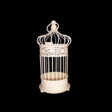 Small Ivory Round Bird Cage