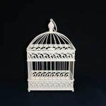 22x15x39cm Cream Bird Cage 22x15x39cm Cream Bird Cage