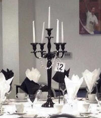 Black Candelabra Centrepiece Black Candelabra Centrepiece